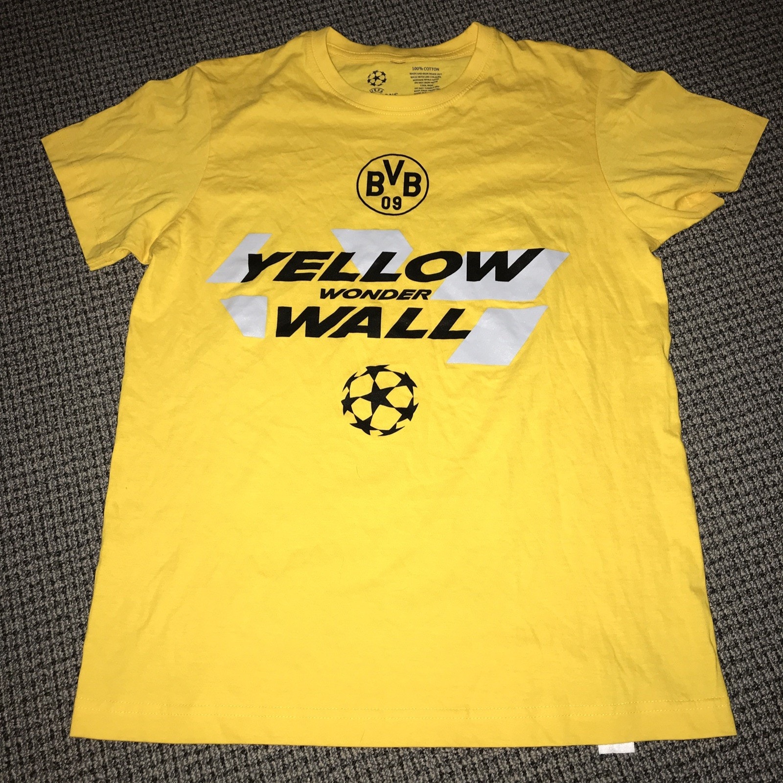 Bvb Dortmund Small Yellow T-Shirt Uefa Champions League 2024 Final